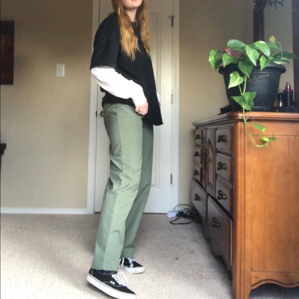 Dickies sinched waist straight leg pants